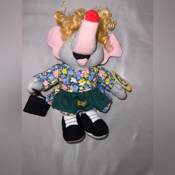 Vtg Plush Doll Oakland Athletics Elephant Stomper’s Mom Stella Original Hang Tag - Picture 6 of 9